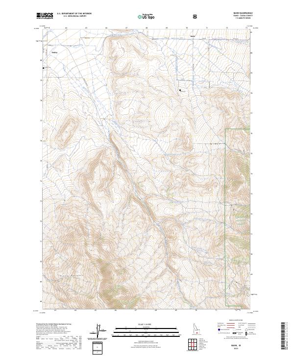 Basin, ID — USGS 7.5-minute topo (2023)