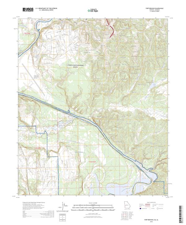 Fort Benning, GA-AL — USGS 7.5-minute topo (2026)