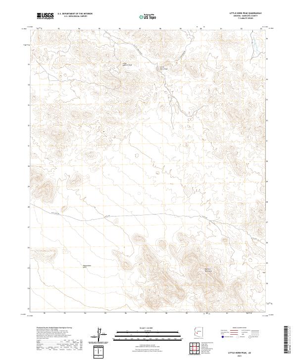 Little Horn Peak, AZ — USGS 7.5-minute topo (2021)