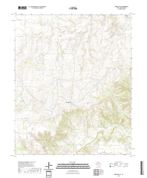 Russellville, TX — USGS 7.5-minute topo (2022)