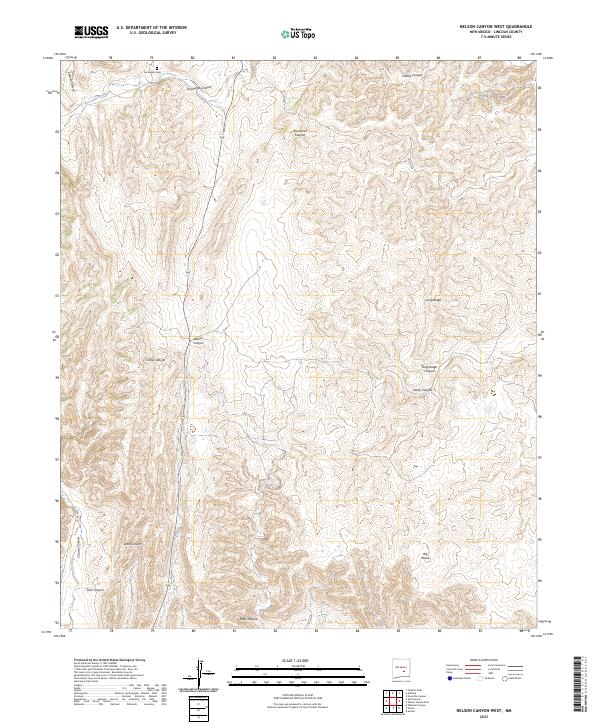 Nelson Canyon West, NM — USGS 7.5-minute topo (2023)