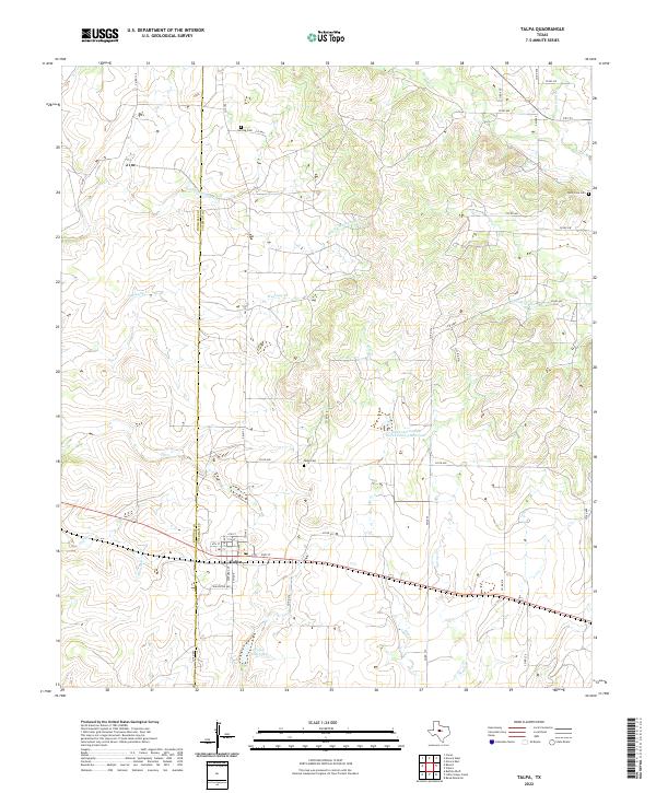 Talpa, TX — USGS 7.5-minute topo (2022)