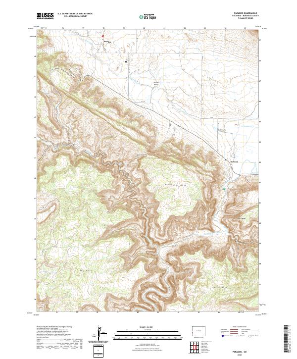 Paradox, CO — USGS 7.5-minute topo (2022)