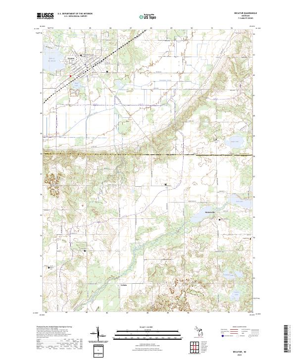 Decatur, MI — USGS 7.5-minute topo (2023)