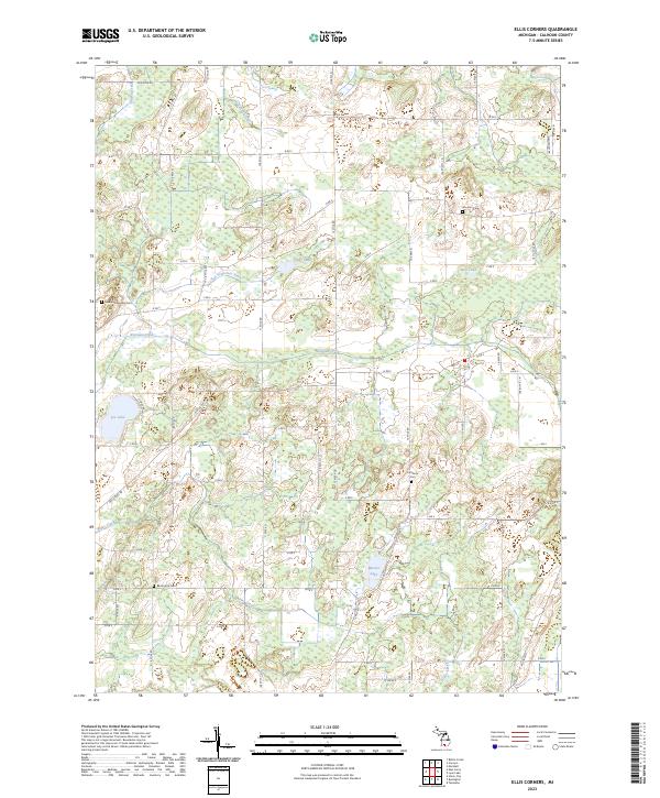Ellis Corners, MI — USGS 7.5-minute topo (2023)