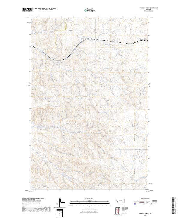 Freeman Creek, MT — USGS 7.5-minute topo (2024)