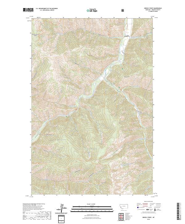 Grizzly Point, MT — USGS 7.5-minute topo (2024)