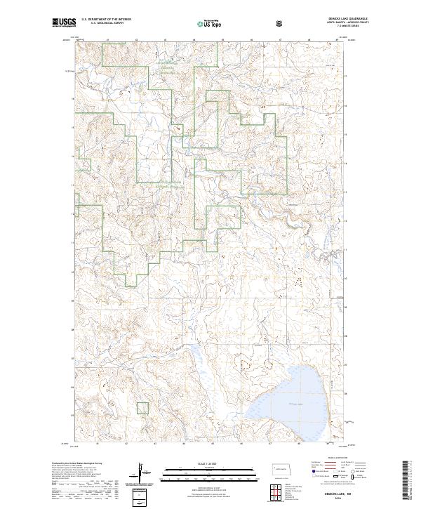 Demicks Lake, ND — USGS 7.5-minute topo (2024)