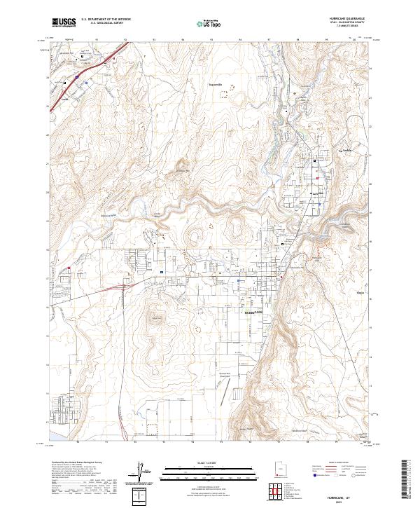 Hurricane, UT — USGS 7.5-minute topo (2023)