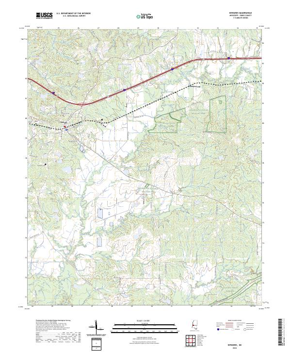 Edwards, MS — USGS 7.5-minute topo (2024)