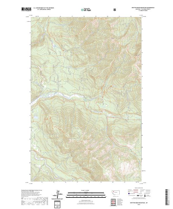 Spotted Bear Mountain, MT — USGS 7.5-minute topo (2024)
