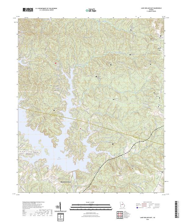 Lake Sinclair East, GA — USGS 7.5-minute topo (2024)