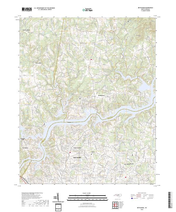 Bethlehem, NC — USGS 7.5-minute topo (2022)