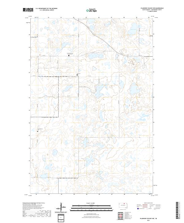 Plainview Colony NW, SD — USGS 7.5-minute topo (2021)