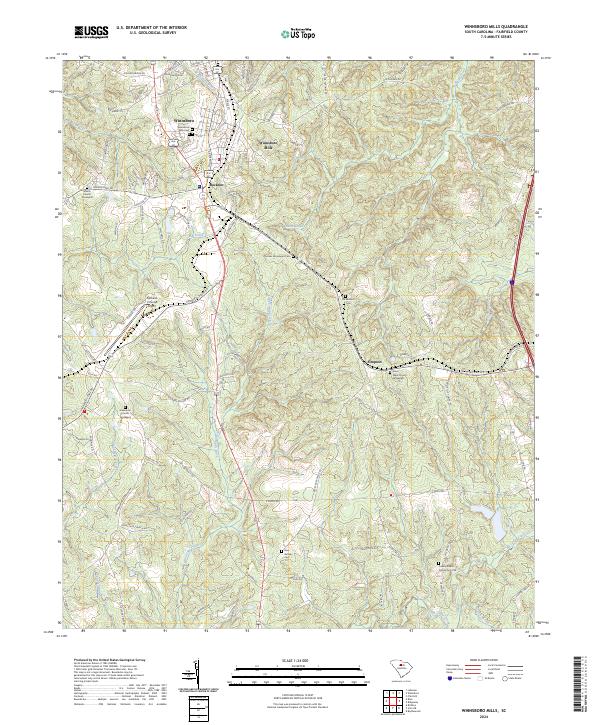 Winnsboro Mills, SC — USGS 7.5-minute topo (2024)