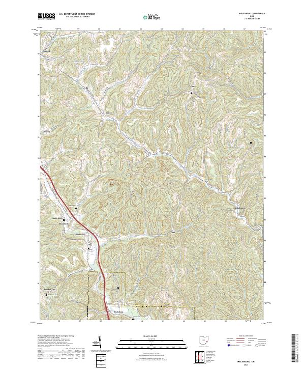 Macksburg, OH — USGS 7.5-minute topo (2023)