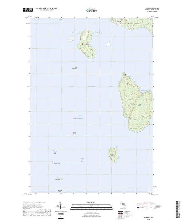 Fairport, MI — USGS 7.5-minute topo (2023)