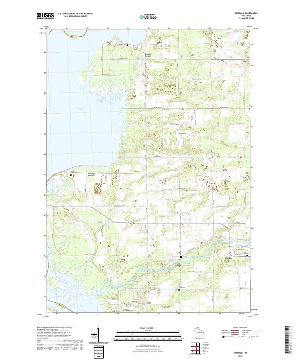 Arkdale, WI — USGS 7.5-minute topo (2022)