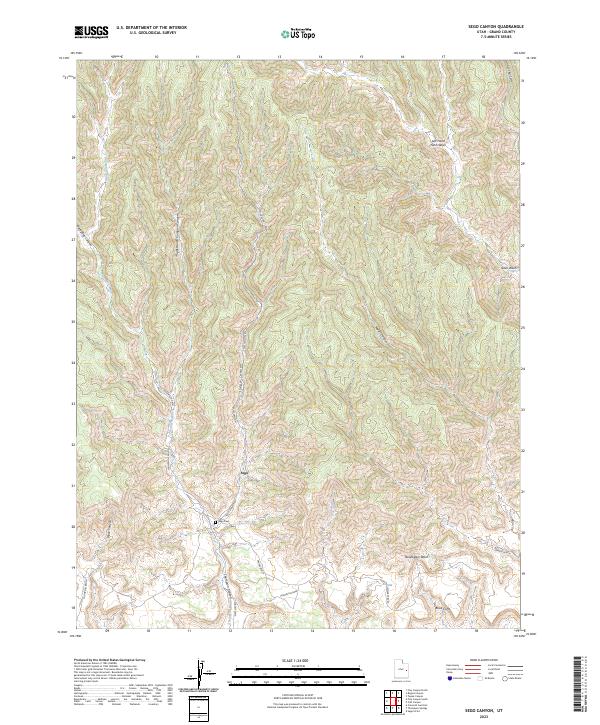 Sego Canyon, UT — USGS 7.5-minute topo (2023)