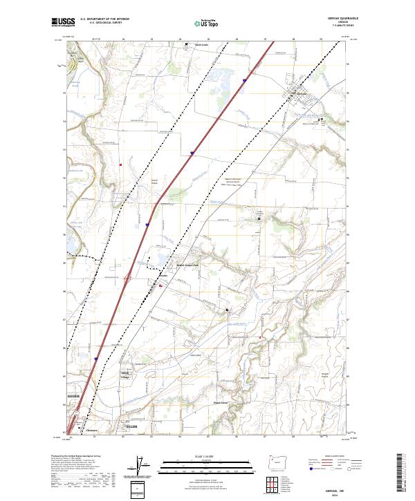 Gervais, OR — USGS 7.5-minute topo (2024)
