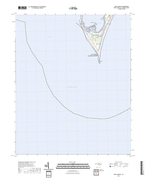 Cape Lookout, NC — USGS 7.5-minute topo (2022)