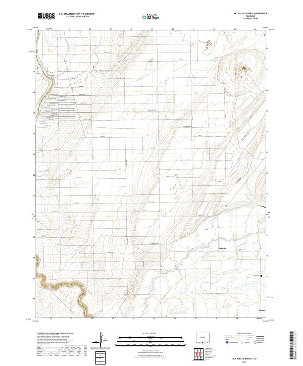 Sky Valley Ranch, CO — USGS 7.5-minute topo (2022)