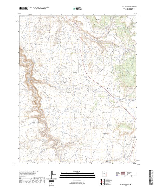 La Sal Junction, UT — USGS 7.5-minute topo (2023)