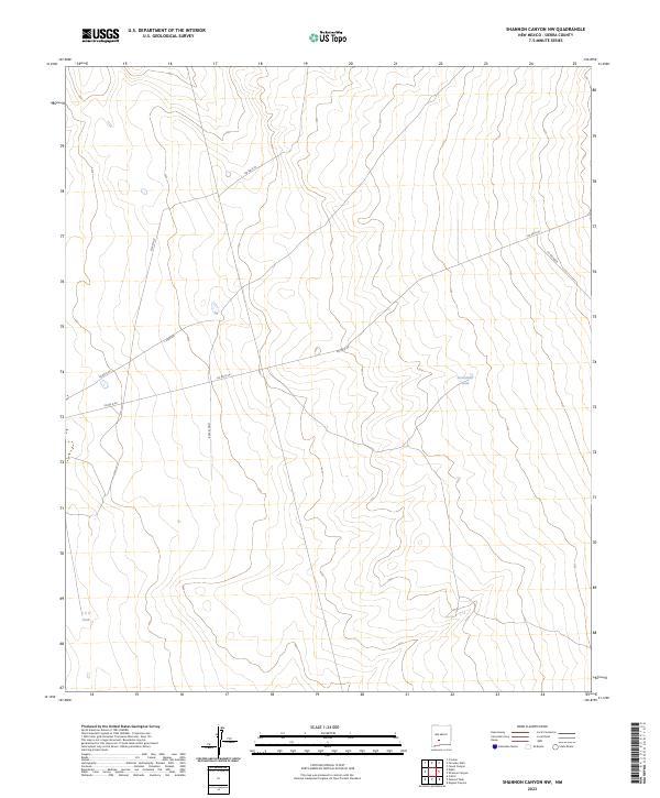 Shannon Canyon NW, NM — USGS 7.5-minute topo (2023)