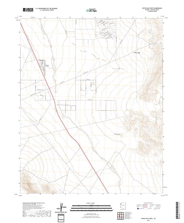 White Hills West, AZ — USGS 7.5-minute topo (2021)