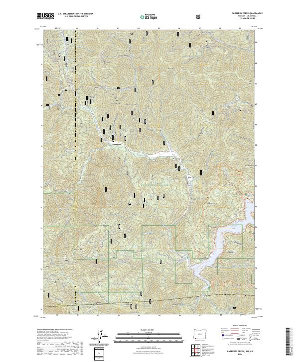 Carberry Creek, OR-CA — USGS 7.5-minute topo (2024)