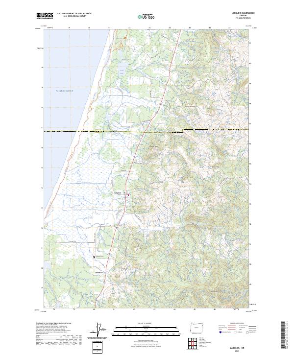 Langlois, OR — USGS 7.5-minute topo (2023)