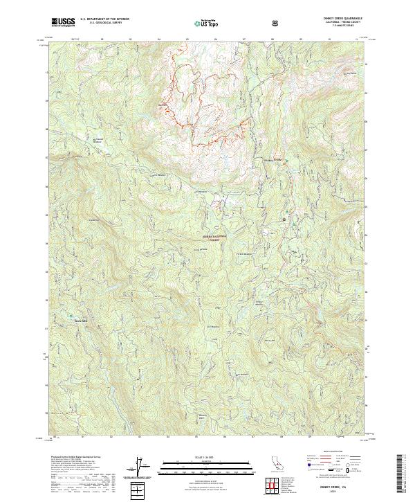 Dinkey Creek, CA — USGS 7.5-minute topo (2021)