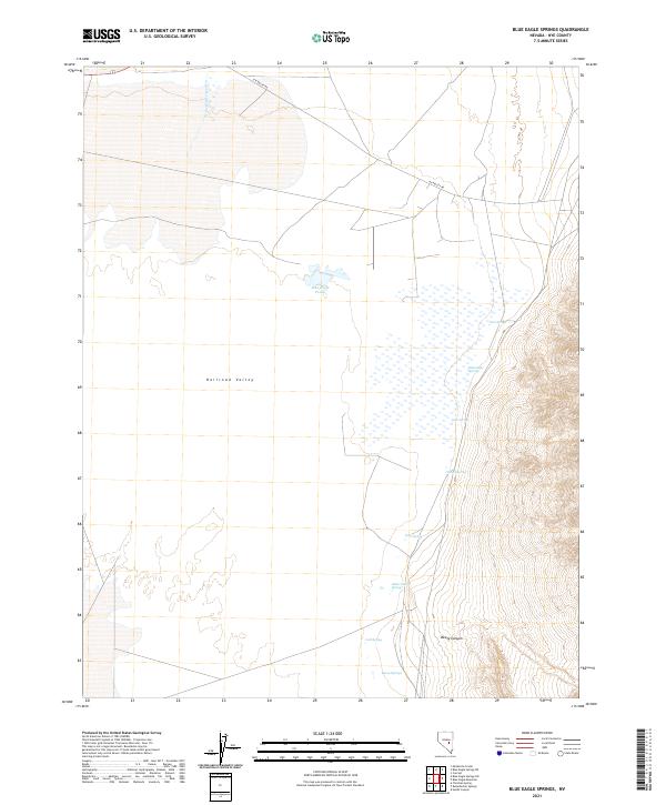 Blue Eagle Springs, NV — USGS 7.5-minute topo (2021)