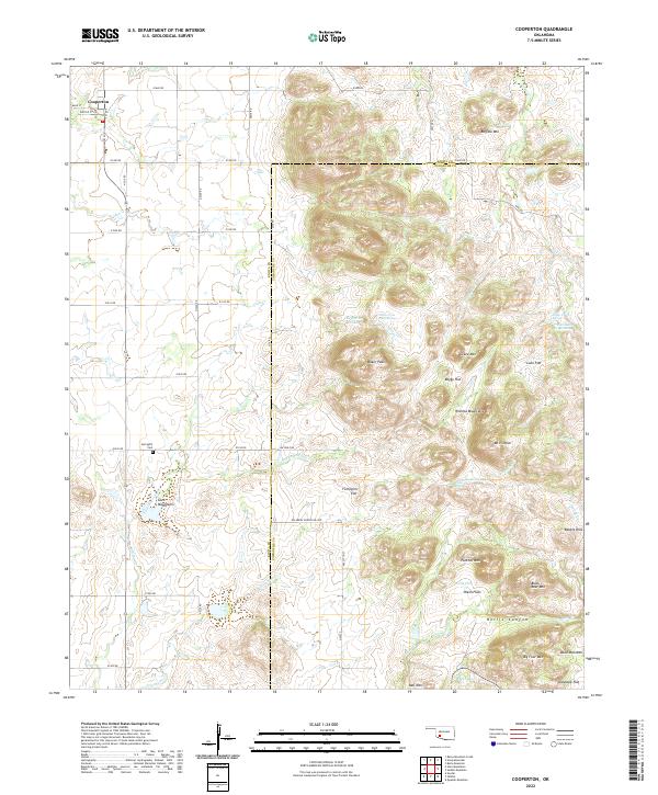 Cooperton, OK — USGS 7.5-minute topo (2022)