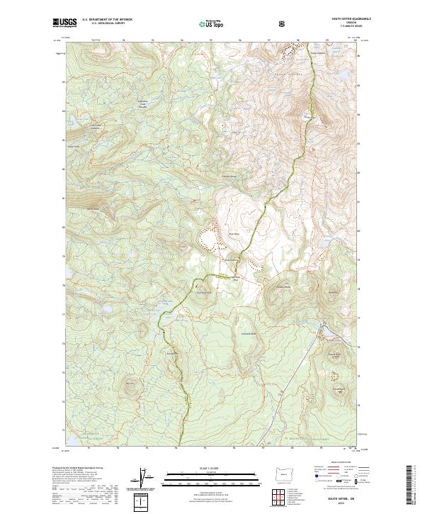 South Sister, OR — USGS 7.5-minute topo (2023)