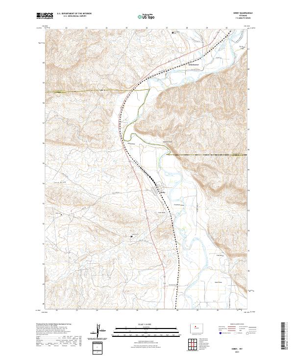Kirby, WY — USGS 7.5-minute topo (2021)
