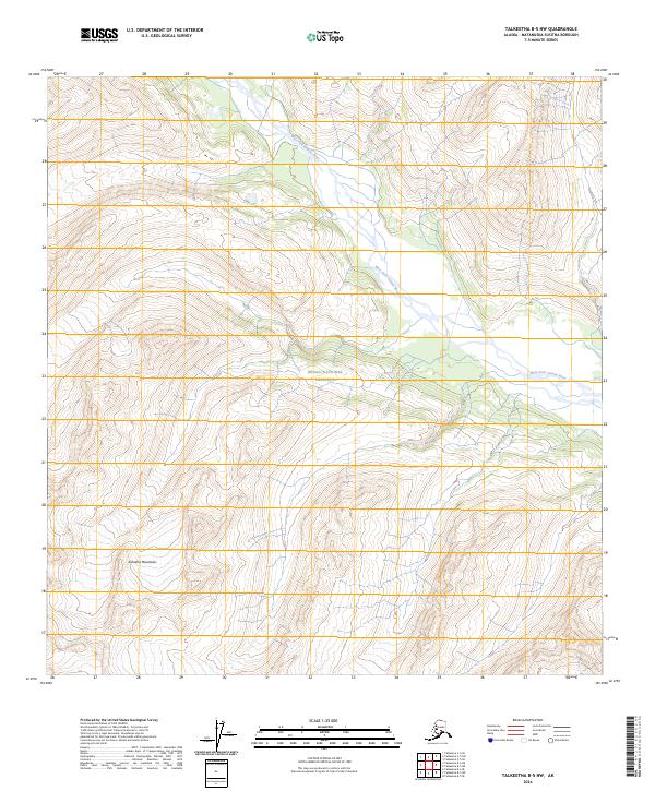 Talkeetna B-5 NW, AK — USGS 7.5-minute topo (2024)
