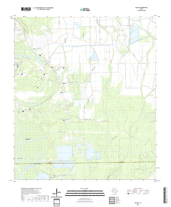 Shiloh, TX — USGS 7.5-minute topo (2022)