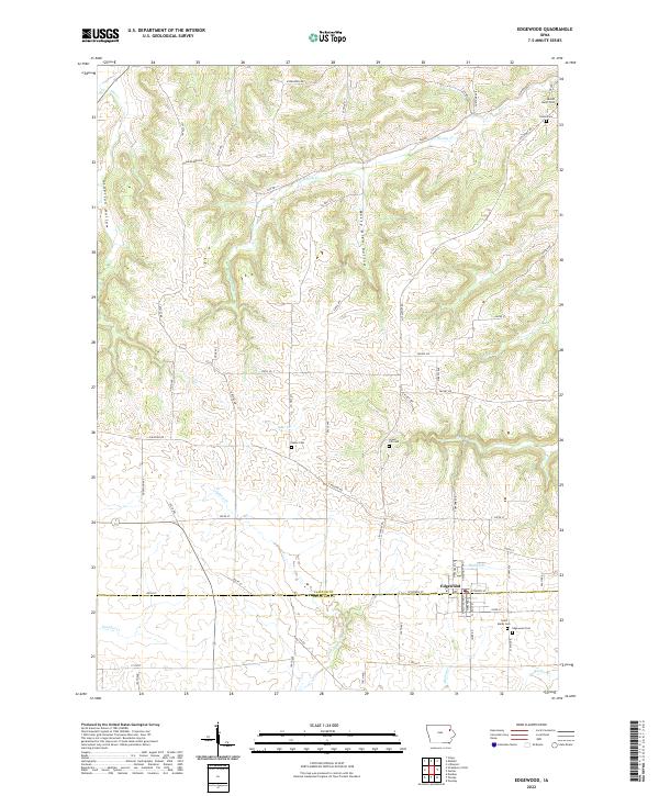 Edgewood, IA — USGS 7.5-minute topo (2022)