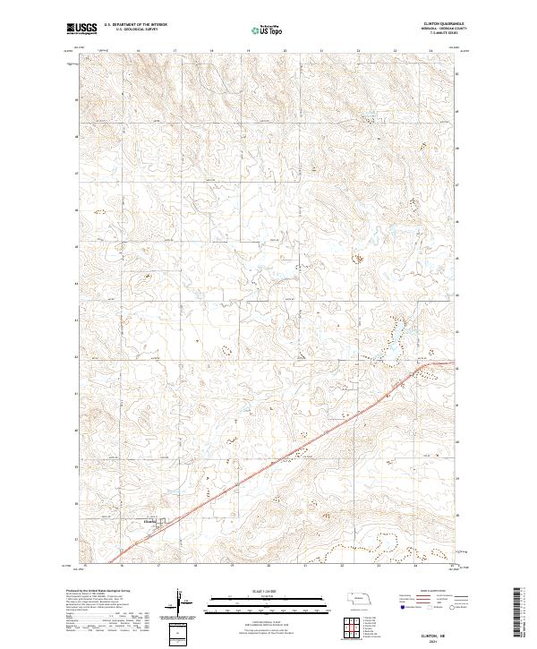 Clinton, NE — USGS 7.5-minute topo (2021)