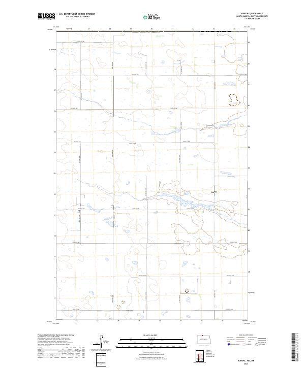 Kuroki, ND-MB — USGS 7.5-minute topo (2024)
