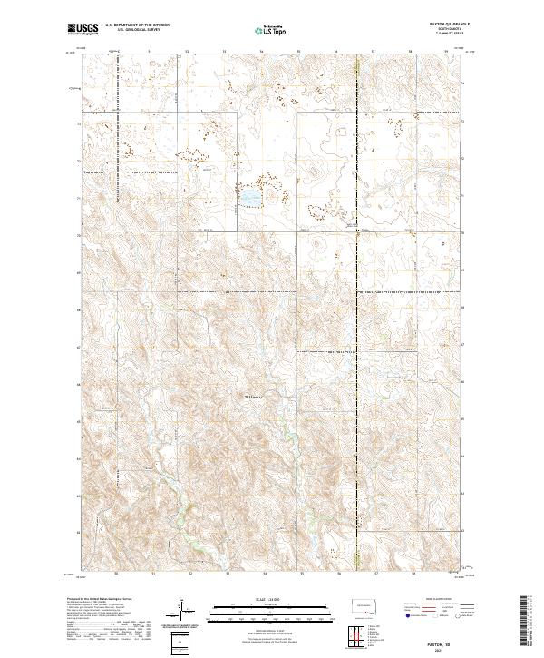 Paxton, SD — USGS 7.5-minute topo (2021)
