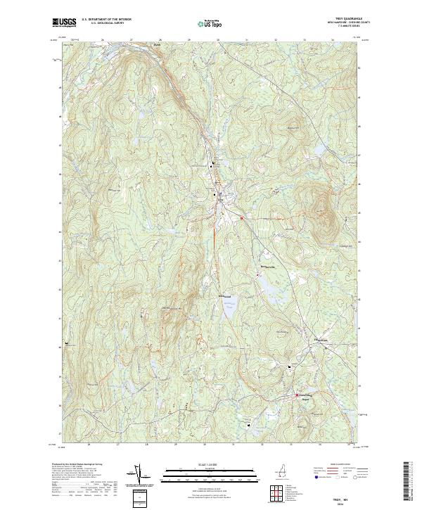 Troy, NH — USGS 7.5-minute topo (2024)