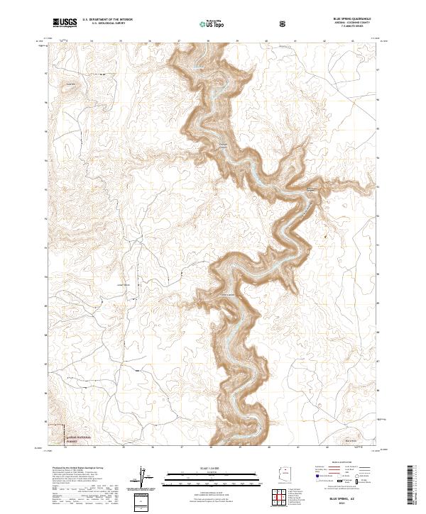 Blue Spring, AZ — USGS 7.5-minute topo (2021)