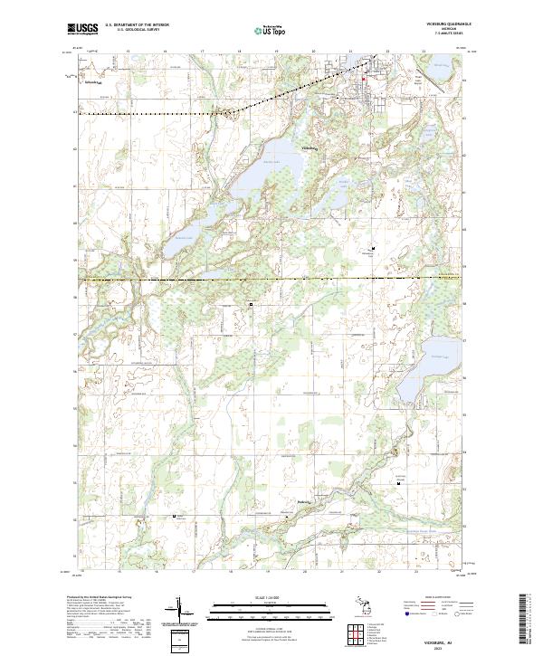 Vicksburg, MI — USGS 7.5-minute topo (2023)