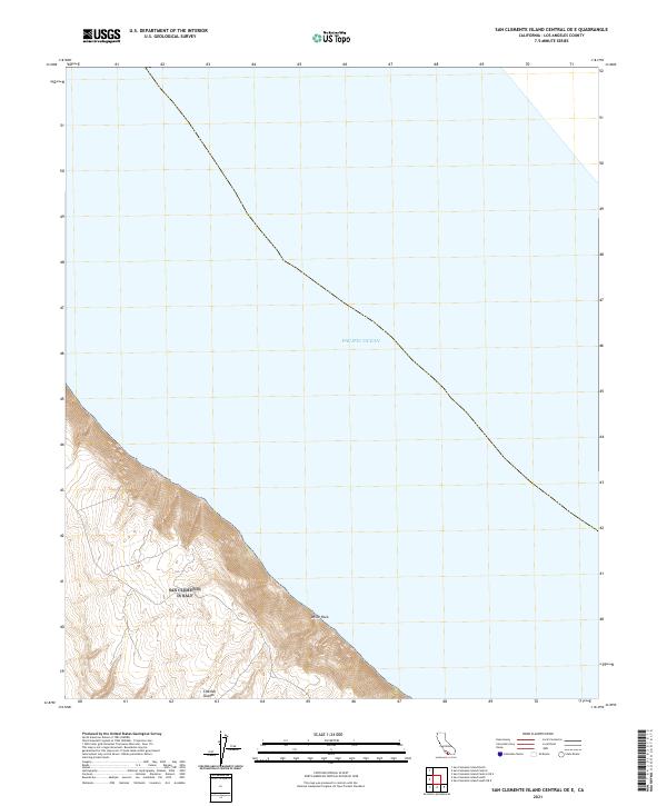 San Clemente Island Central OE E, CA — USGS 7.5-minute topo (2021)