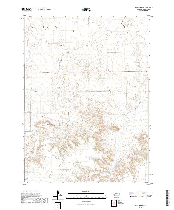 Indian Springs, NE — USGS 7.5-minute topo (2021)