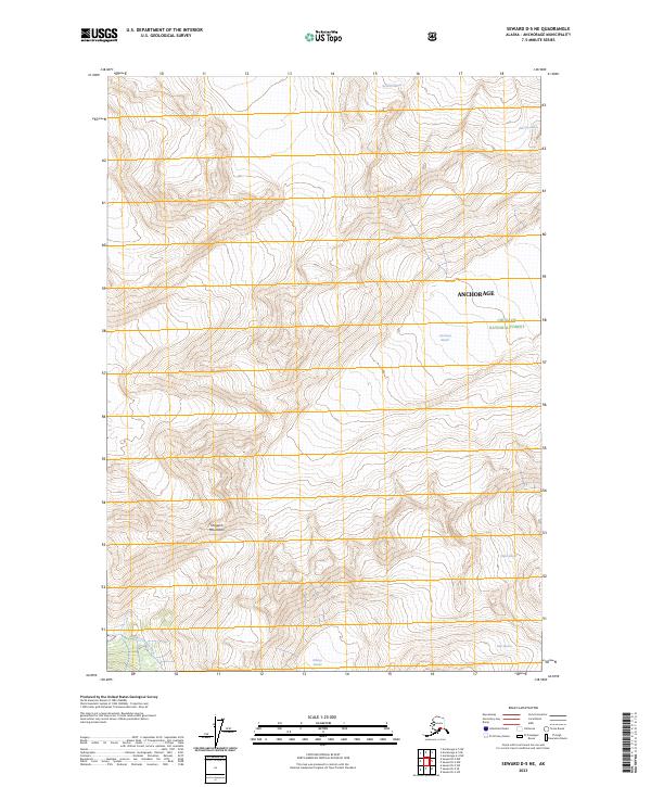 Seward D-5 NE, AK — USGS 7.5-minute topo (2023)