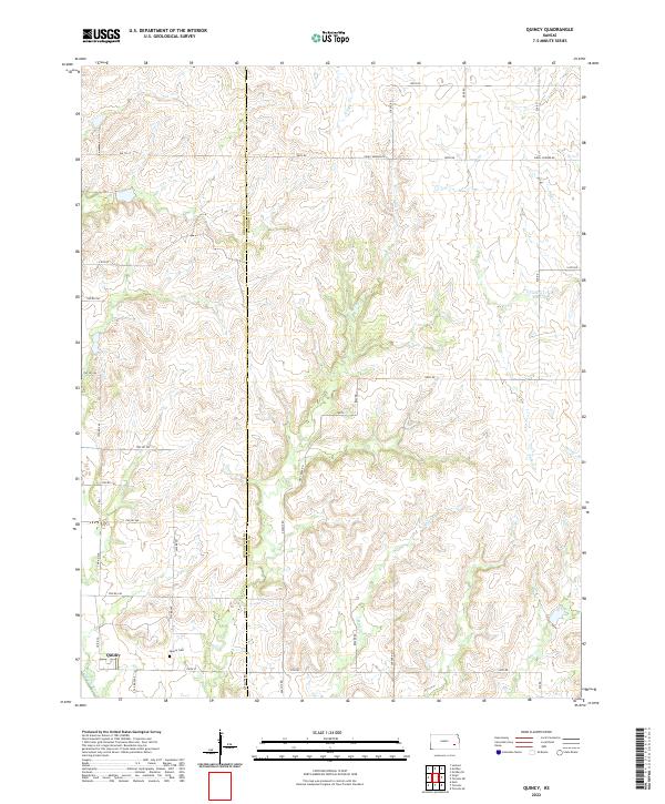 Quincy, KS — USGS 7.5-minute topo (2022)