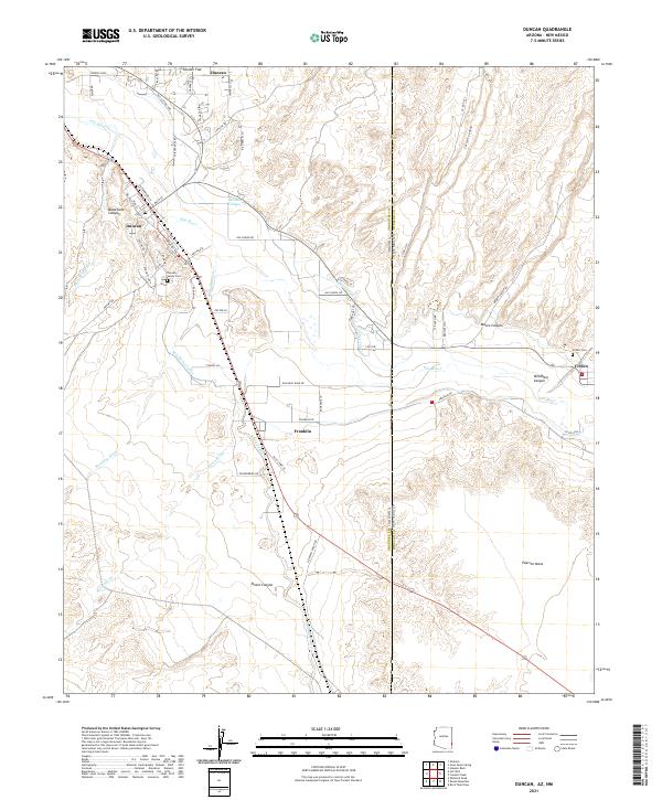 Duncan, AZ-NM — USGS 7.5-minute topo (2021)